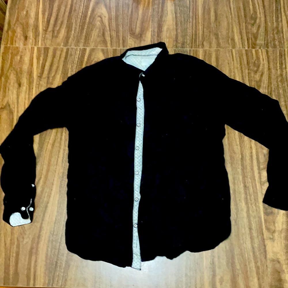Craft and Flow men's small black dress shirt